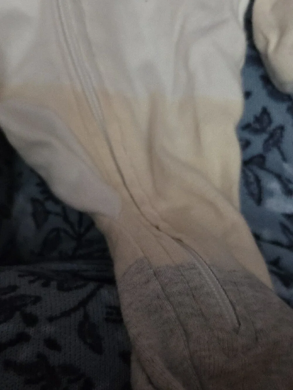 The Honest Company Gray and Cream Striped Baby Footie One-Piece Newborn NWOT